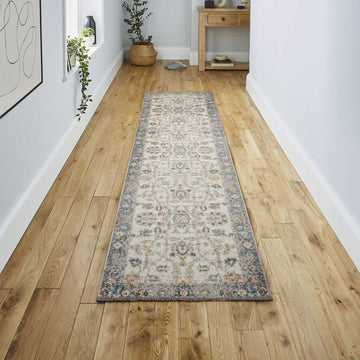 Hiero Persian Border Low-Pile Machine-Washable Area Rug
